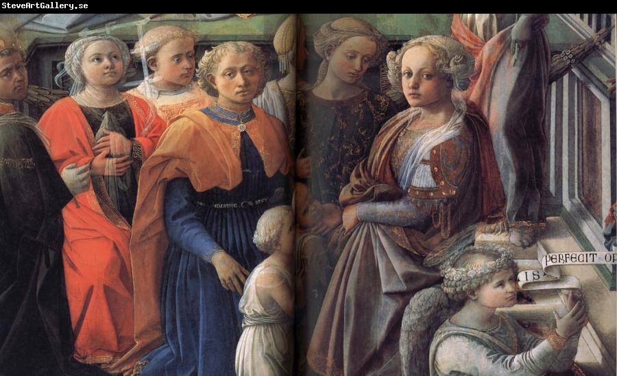 Fra Filippo Lippi Details of The Coronation of the Virgin